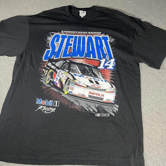 NASCAR Other - Vintage Stewart Haas Racing Stewart #14 Mobil 1 Racing NASCAR T-Shirt XL